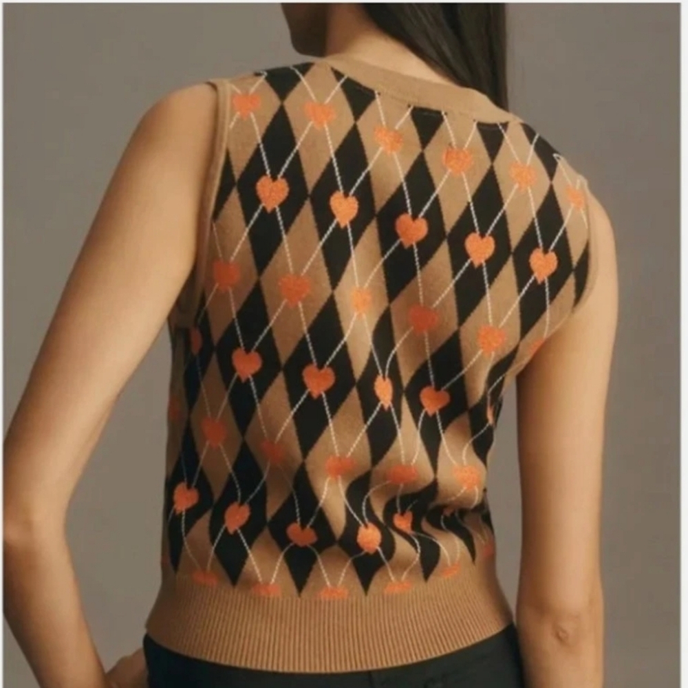 Maeve Vera Jacquard Sweater Vest, M - Picture 2 of 5